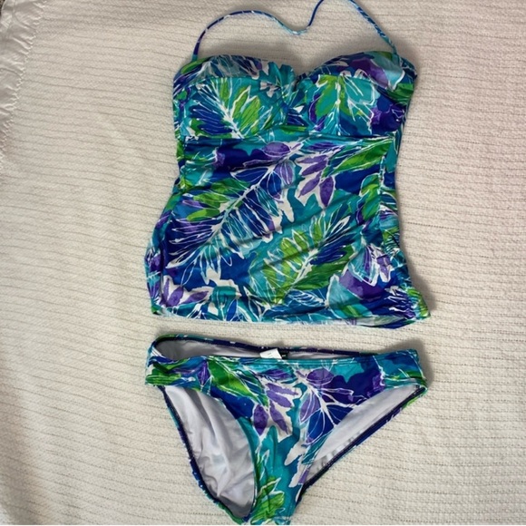 Tropical Print Swimsuit Set by Ralph Lauren Sz 8 - Picture 1 of 4